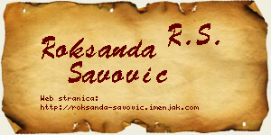 Roksanda Savović vizit kartica